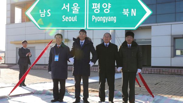 Koreas' bid to reconnect rail, road links clouded by sanctions issue Koreas' bid to reconnect rail, road links clouded by sanctions issue