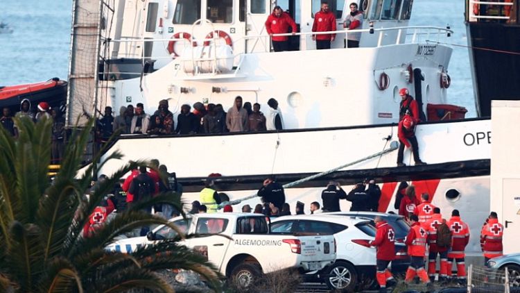 Open Arms rescue ship docks in Spanish port with 308 migrants on board