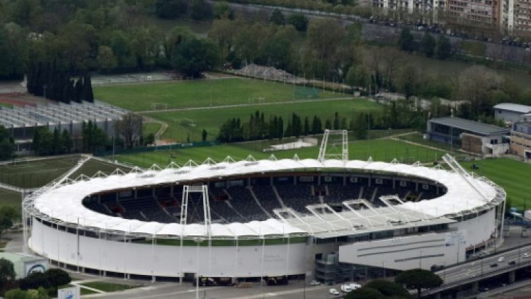 Vue aérienne du Stadium de Toulouse prise le 27 avril 2017 