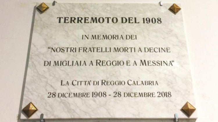 Reggio Calabria ricorda terremoto 1908