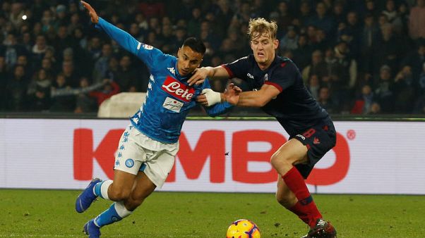 Mertens gives Napoli last-gasp win against brave Bologna Mertens gives Napoli last-gasp win against brave Bologna