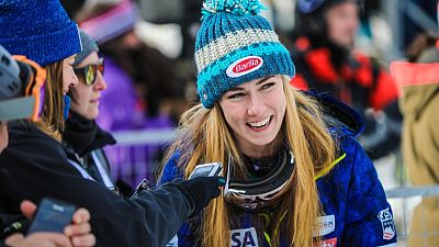 Alpine skiing - Shiffrin emotional over bittersweet slalom record Alpine skiing - Shiffrin emotional over bittersweet slalom record