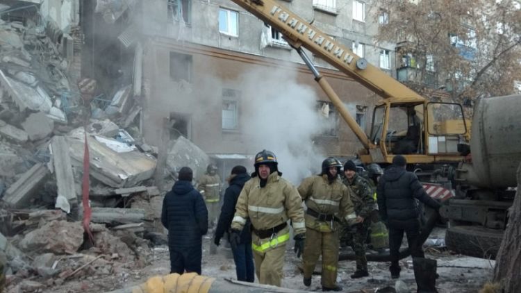 Russian apartment block blast kills three; rescuers search for survivors