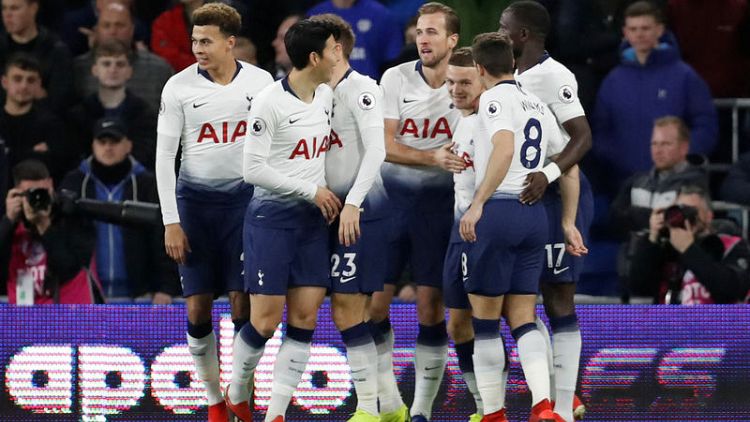 Spurs back up to second after 3-0 win at Cardiff