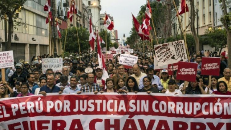 Manifestation contre la corruption à Lima, le 3 janvier 2019
