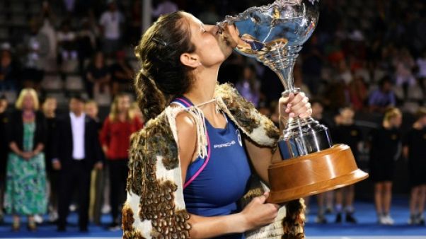L'Allemande Julia Görges, gagnante du tournoi d'Auckland, le 6 janvier 2019 L'Allemande Julia Görges, gagnante du tournoi d'Auckland, le 6 janvier 2019
