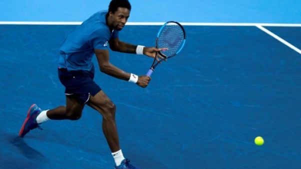 Gaël Monfils lors de la finale du tournoi d'Anvers, le 21 octobre 2018 Gaël Monfils lors de la finale du tournoi d'Anvers, le 21 octobre 2018