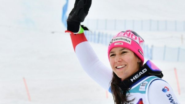 La Suissesse Wendy Holdener, à Saint Moritz, le 9 décembre 2018 La Suissesse Wendy Holdener, à Saint Moritz, le 9 décembre 2018