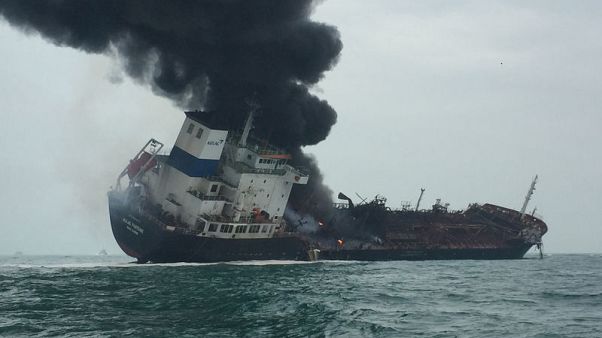 Oil tanker fire in Hong Kong waters kills one, rescue going on Oil tanker fire in Hong Kong waters kills one, rescue going on