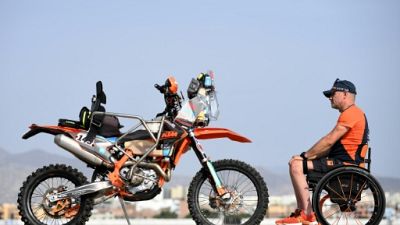 L'Italien Nicola Dutto lors du Dakar le 5 janvier 2019 au Pérou L'Italien Nicola Dutto lors du Dakar le 5 janvier 2019 au Pérou