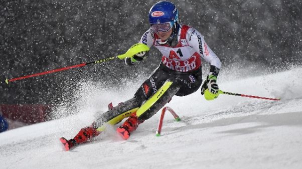Sci: slalom Flachau, in testa Shiffrin Sci: slalom Flachau, in testa Shiffrin
