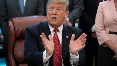 Le président américain Donald Trump à la Maison Blanche le 9 janvier 2019 Le président américain Donald Trump à la Maison Blanche le 9 janvier 2019