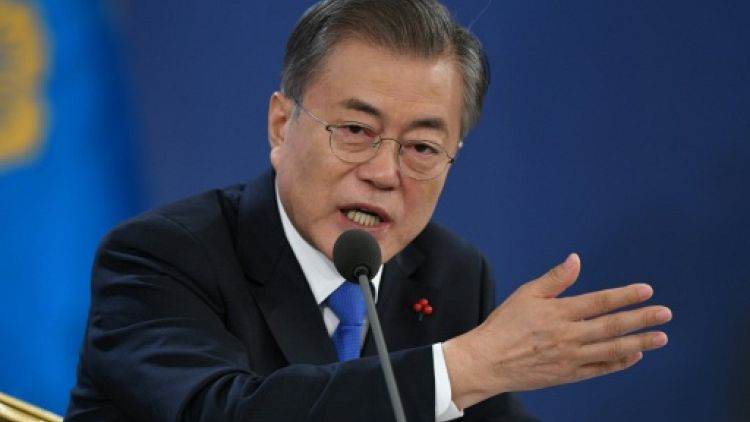 Le président sud-coréen Moon Jae-in, le 10 janvier 2019 à Séoul