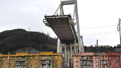 Presidio 'gilet arancioni' ponte Morandi