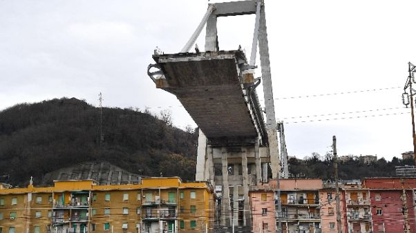 Presidio 'gilet arancioni' ponte Morandi Presidio 'gilet arancioni' ponte Morandi