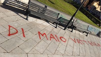 Scritte contro Di Maio a Cagliari