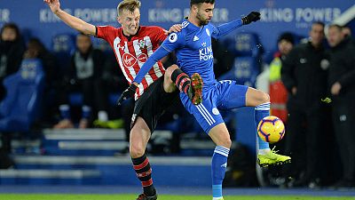 Ten-man Southampton out of drop zone with Leicester win Ten-man Southampton out of drop zone with Leicester win