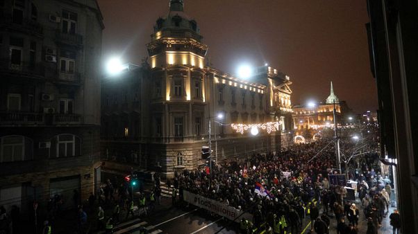 Protests against Serbia's President Vucic enter sixth week Protests against Serbia's President Vucic enter sixth week