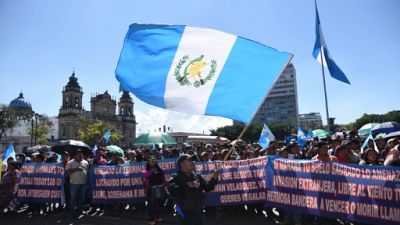 Guatemala: manifestation contre la fin de la mission anticorruption de l'ONU Guatemala: manifestation contre la fin de la mission anticorruption de l'ONU