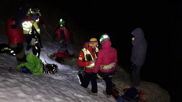 Escursionisti salvi nella notte Escursionisti salvi nella notte