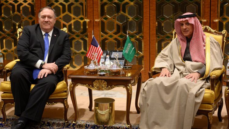Urging Gulf states to heal rift, U.S.'s Pompeo lands in Riyadh