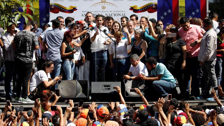 Venezuela opposition leader Guaido addresses rally after brief detention
