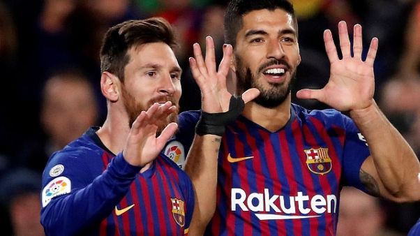 Barca: Suarez e Messi, Eibar sconfitto Barca: Suarez e Messi, Eibar sconfitto