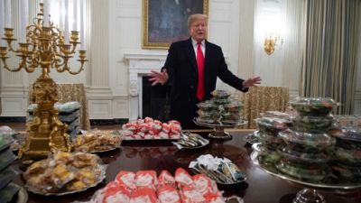 "Shutdown": fast-food à la Maison Blanche, Trump paye l'addition "Shutdown": fast-food à la Maison Blanche, Trump paye l'addition