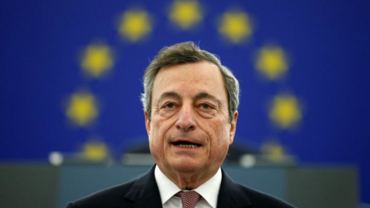 Euro zone not heading for recession: ECB's Draghi