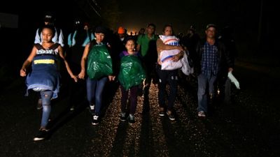 Honduras: un millier de migrants sur la route des États-Unis Honduras: un millier de migrants sur la route des États-Unis