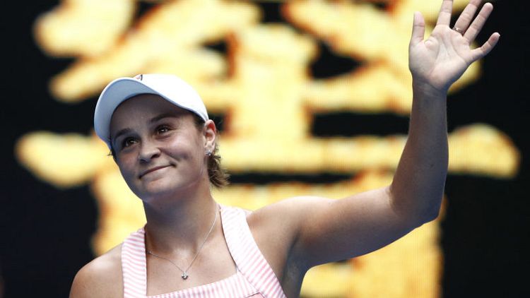Tennis - Australia's Barty shines brightly as compatriots stumble
