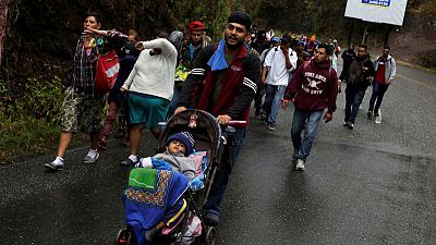 Migrants depart from El Salvador as new U.S.-bound caravan forms Migrants depart from El Salvador as new U.S.-bound caravan forms