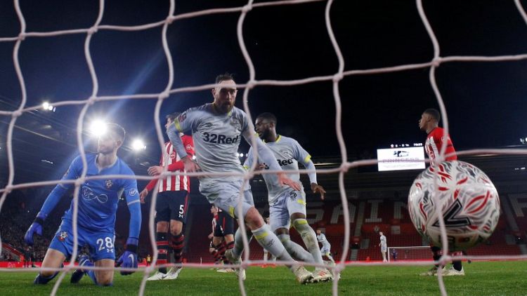 Derby defy VAR decision to knock out Southampton on penalties