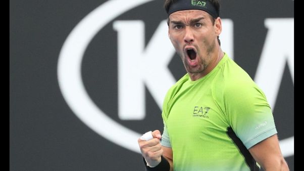 Tennis: Australia, vince anche Fognini Tennis: Australia, vince anche Fognini