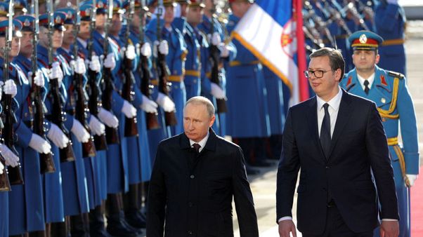 Beset by protests, Serb leader stages lavish reception for Putin Beset by protests, Serb leader stages lavish reception for Putin