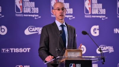 Le patron de la NBA Adam Silver, le 17 janvier 2019 à Londres Le patron de la NBA Adam Silver, le 17 janvier 2019 à Londres