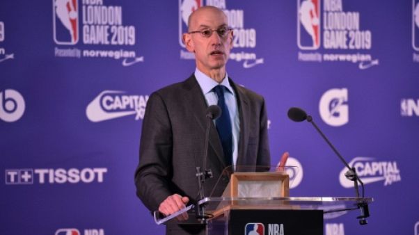Le patron de la NBA Adam Silver, le 17 janvier 2019 à Londres Le patron de la NBA Adam Silver, le 17 janvier 2019 à Londres