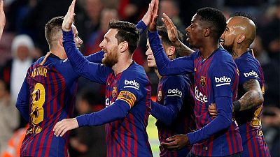 ديمبلي وميسي يسجلان لكن مصير برشلونة يظل غامضا في كأس الملك ديمبلي وميسي يسجلان لكن مصير برشلونة يظل غامضا في كأس الملك