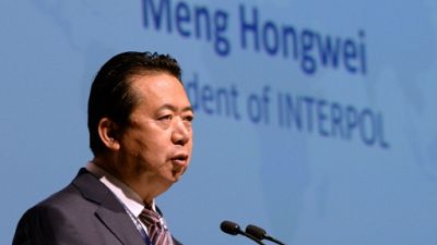 Meng Hongwei, alors président d'Interpol, le 4 juillet 2017 à Singapour Meng Hongwei, alors président d'Interpol, le 4 juillet 2017 à Singapour