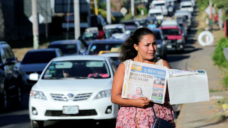 Nicaragua paper runs blank front page in protest of Ortega government