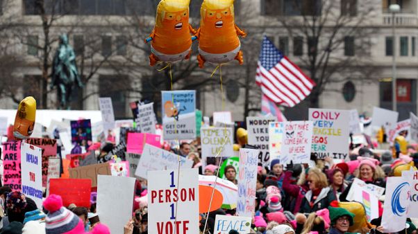 Women march in hundreds of U.S. cities for third straight year Women march in hundreds of U.S. cities for third straight year