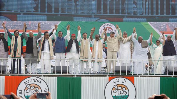 Indian opposition stages giant joint rally to oust Modi Indian opposition stages giant joint rally to oust Modi