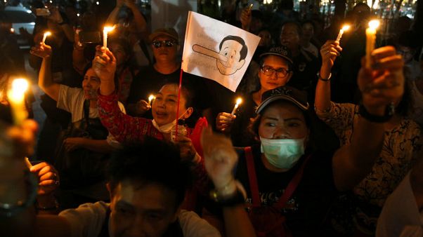 Rival groups demonstrate in Thailand as election tensions grow Rival groups demonstrate in Thailand as election tensions grow