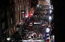 شاهد: احتجاجات عارمة في بلغراد ضد سياسات رئيس صربيا