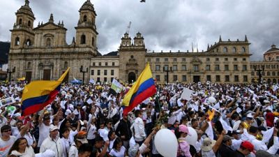 Colombie: marche contre le terrorisme après l'attentat de Bogota Colombie: marche contre le terrorisme après l'attentat de Bogota