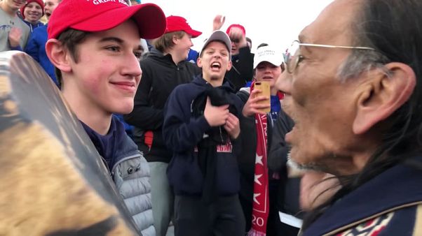Student in Trump hat denies mocking Native American activist in videotaped encounter Student in Trump hat denies mocking Native American activist in videotaped encounter