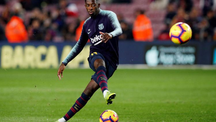 Barca's Dembele sidelined for two weeks with injury