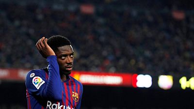ديمبلي يغيب عن برشلونة أسبوعين بسبب الإصابة