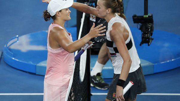 Kvitova crashes Barty party to reach semi-finals Kvitova crashes Barty party to reach semi-finals