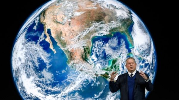 L'ancien vice-président américain Al Gore, le 22 janvier 2019 à Davos L'ancien vice-président américain Al Gore, le 22 janvier 2019 à Davos
